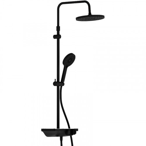 Душевая система Damixa Apollo 947760300 с термостатом Черная матовая латунь на стену