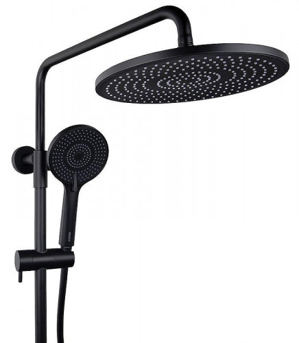 Душевая система Kaiser Serio 05577-2 с термостатом цвет Черный матовый