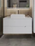 Тумба с раковиной Orange Line 100 Li-100TuwMDF+B04-500W подвесная Белая матовая