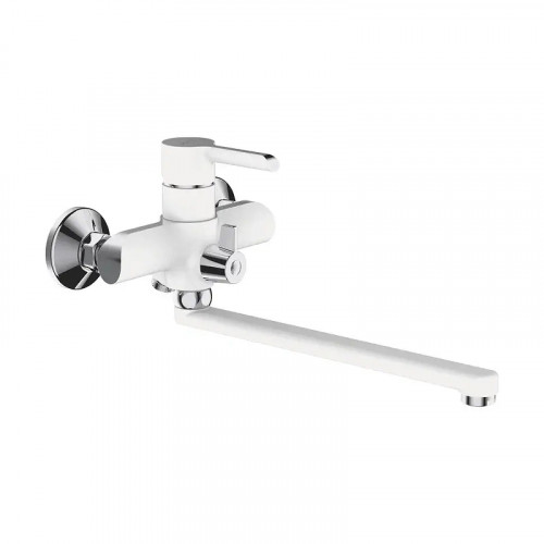 Смеситель для ванны Shevanik S6022F универсальный цвет Белый Хром