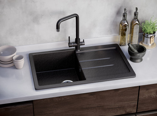 Смеситель для кухни Ulgran Classic U-019-309 Темно-серый латунь