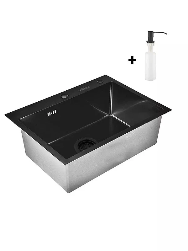 Кухонная мойка Wisent 58 WS35848B/WGER019B/W405B цвет Графит
