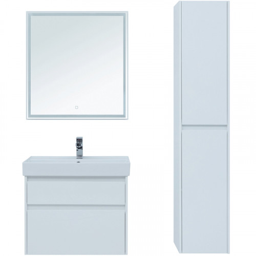 Зеркало Aquanet Nova Lite 75 242271 с подсветкой Белое МДФ / ЛДСП, стекло