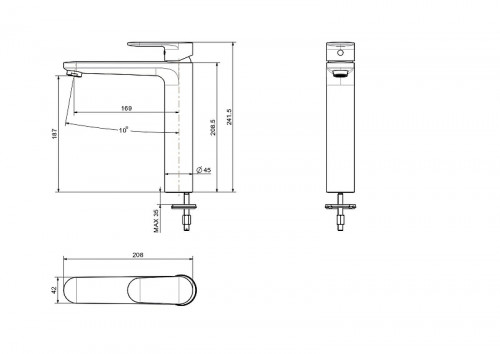 Смеситель для раковины Aquatek Ника AQ1804MB цвет Черный матовый