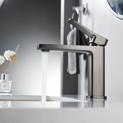 Смеситель для раковины Shevanik S9901T цвет Оружейная сталь