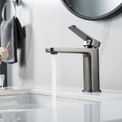 Смеситель для раковины Shevanik S9901T цвет Оружейная сталь