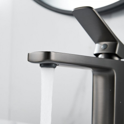 Смеситель для раковины Shevanik S9901T цвет Оружейная сталь