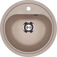 Кухонная мойка Ulgran Classic U-700-302 Песочная искусственный камень (литьевой мрамор) встраиваемый