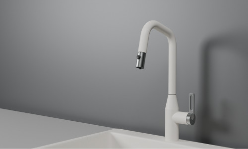 Смеситель для кухни Granula 8171 цвет Арктик