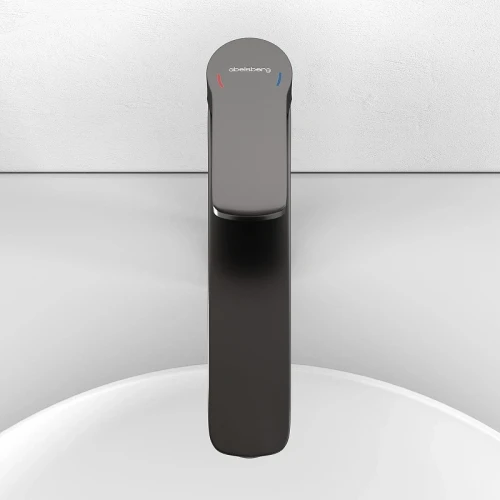 Смеситель для раковины Abelsberg Lineara UNF23509GM цвет Космическая сталь
