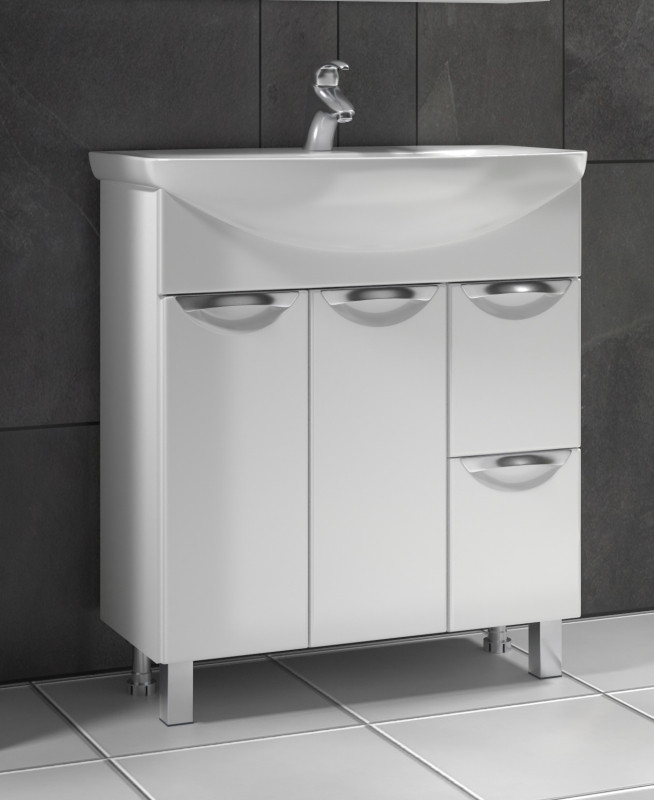 Тумба под раковину Vigo Callao 80 tn.CAL.BAL.80.2D.2Y Белая МДФ / ЛДСП