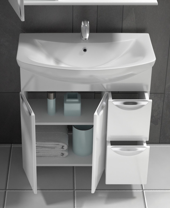 Тумба под раковину Vigo Callao 80 tn.CAL.BAL.80.2D.2Y Белая МДФ / ЛДСП