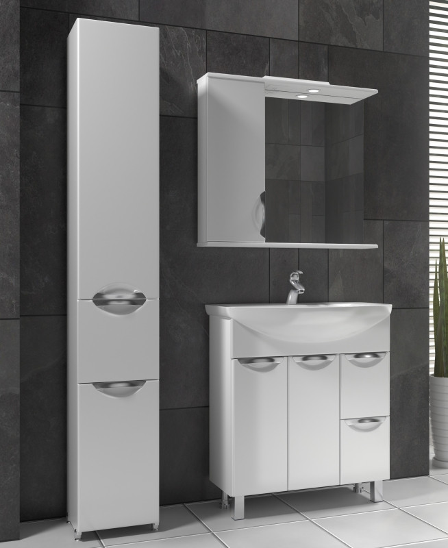 Тумба под раковину Vigo Callao 80 tn.CAL.BAL.80.2D.2Y Белая МДФ / ЛДСП