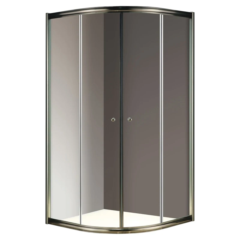 Душевой уголок Cezares Giubileo R2 80x80 GIUBILEO-R-2-80-SCORREVOLE-C-Br прозрачное стекло профиль Бронза