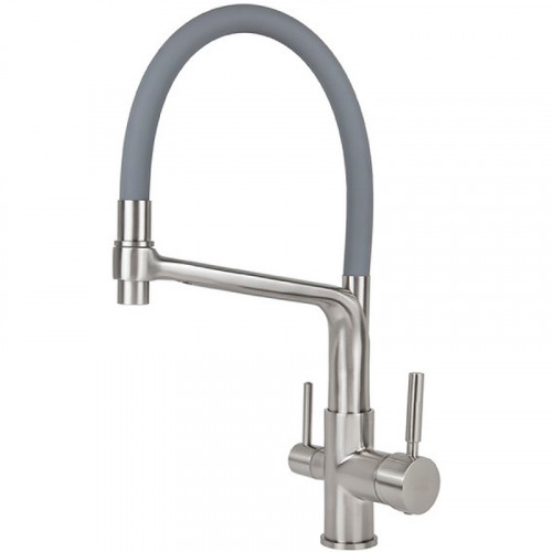 Смеситель для кухни Viko V-5608 Серебро Серый латунь