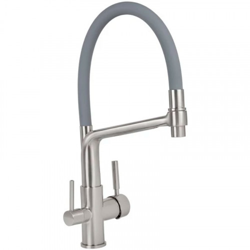 Смеситель для кухни Viko V-5608 Серебро Серый латунь