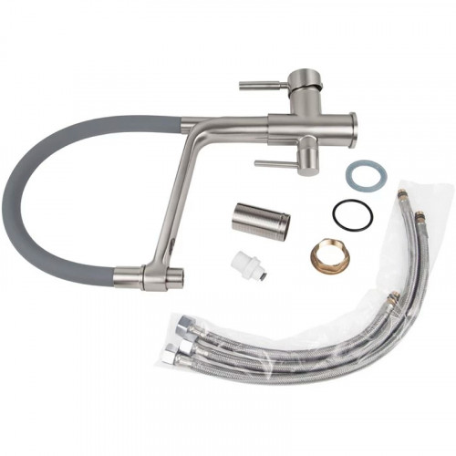 Смеситель для кухни Viko V-5608 Серебро Серый латунь