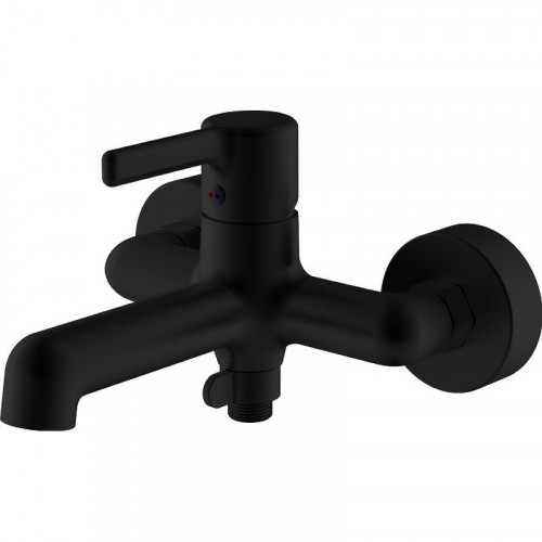 Смеситель для ванны Haiba HB60814-7 Черный матовый латунь на стену