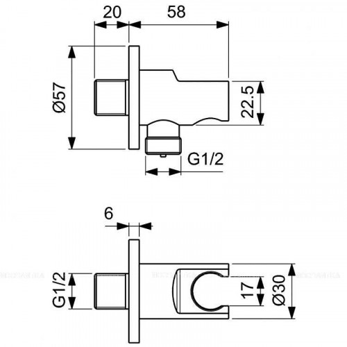 Душевая система Ideal Standard Ceratherm T100 A7573A5 с термостатом цвет Хром