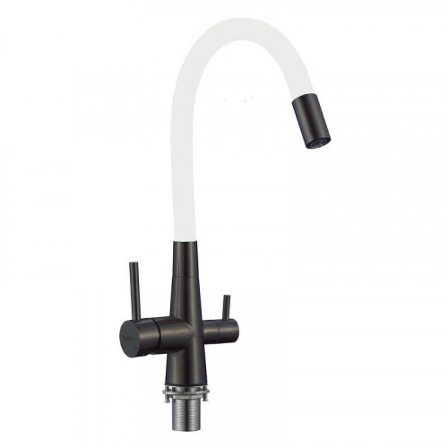 Смеситель для кухни Fmark FS1062-H02 цвет Черный Белый