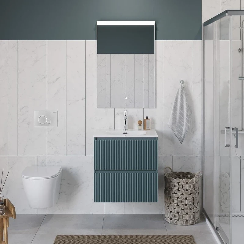 Тумба под раковину BelBagno Uno 70 UNO-700-2C-SO-AO подвесная цвет Голубой матовый
