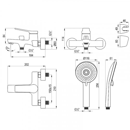 Смеситель для ванны Rossinka RS20 RS20-31 цвет Хром