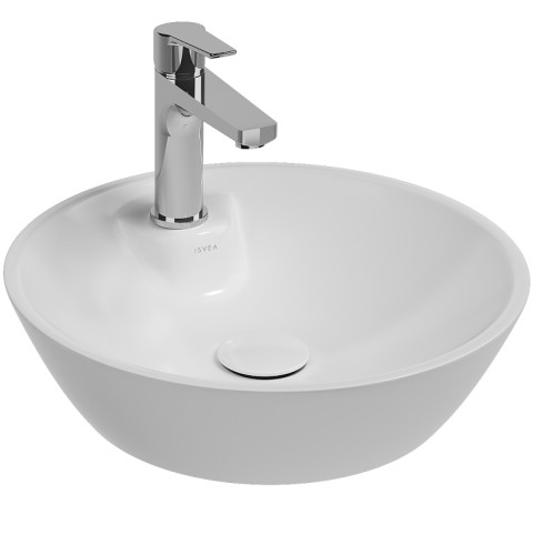 Раковина накладная Isvea SistemaY 45 10SY65045-2L Белая матовая