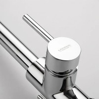 Смеситель для кухни Ledeme 4255-3L Хром латунь