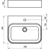 Раковина Ravak Ceramic Slim Wall R 55 XJX01155006 Белая накладная