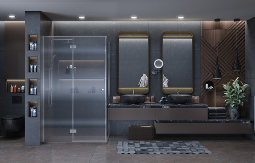Душевой уголок Ambassador Diamond 120х80 12011107L профиль Хром стекло прозрачное