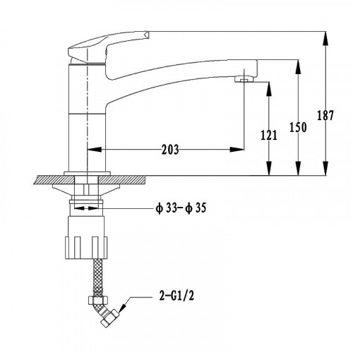 Смеситель для кухни GranFest 2523 цвет Топаз