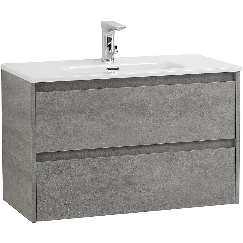 Тумба под раковину BelBagno Kraft 80 KRAFT 39-800/390-2C-SO-CG подвесная Cemento Grigio МДФ / ЛДСП