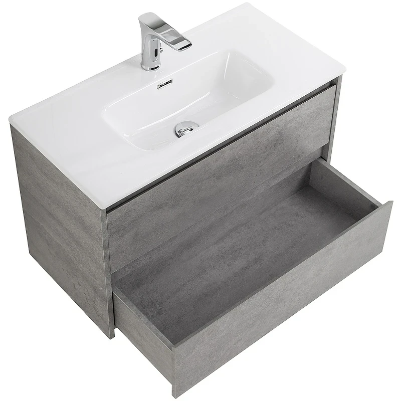 Тумба под раковину BelBagno Kraft 80 KRAFT 39-800/390-2C-SO-CG подвесная Cemento Grigio МДФ / ЛДСП