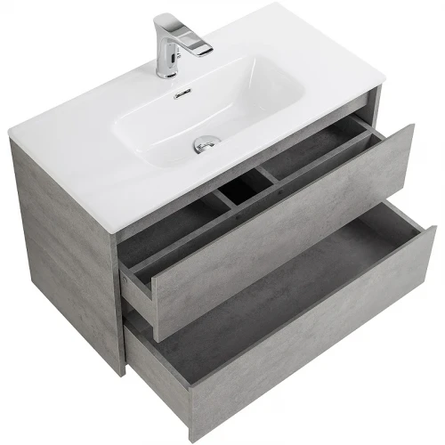 Тумба под раковину BelBagno Kraft 80 KRAFT 39-800/390-2C-SO-CG подвесная Cemento Grigio МДФ / ЛДСП