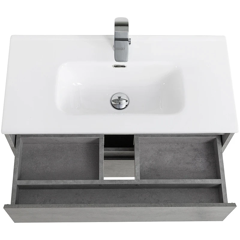 Тумба под раковину BelBagno Kraft 80 KRAFT 39-800/390-2C-SO-CG подвесная Cemento Grigio МДФ / ЛДСП
