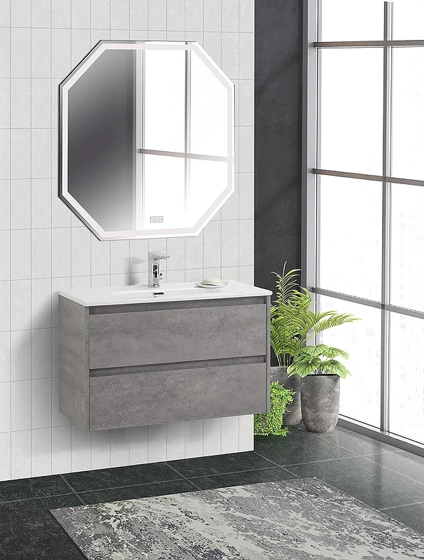 Тумба под раковину BelBagno Kraft 80 KRAFT 39-800/390-2C-SO-CG подвесная Cemento Grigio МДФ / ЛДСП