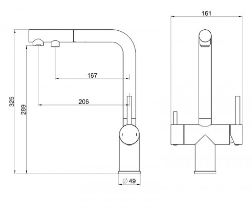 Смеситель для кухни Wonzon &amp; Woghand WW-88458018-BN цвет Брашированный никель