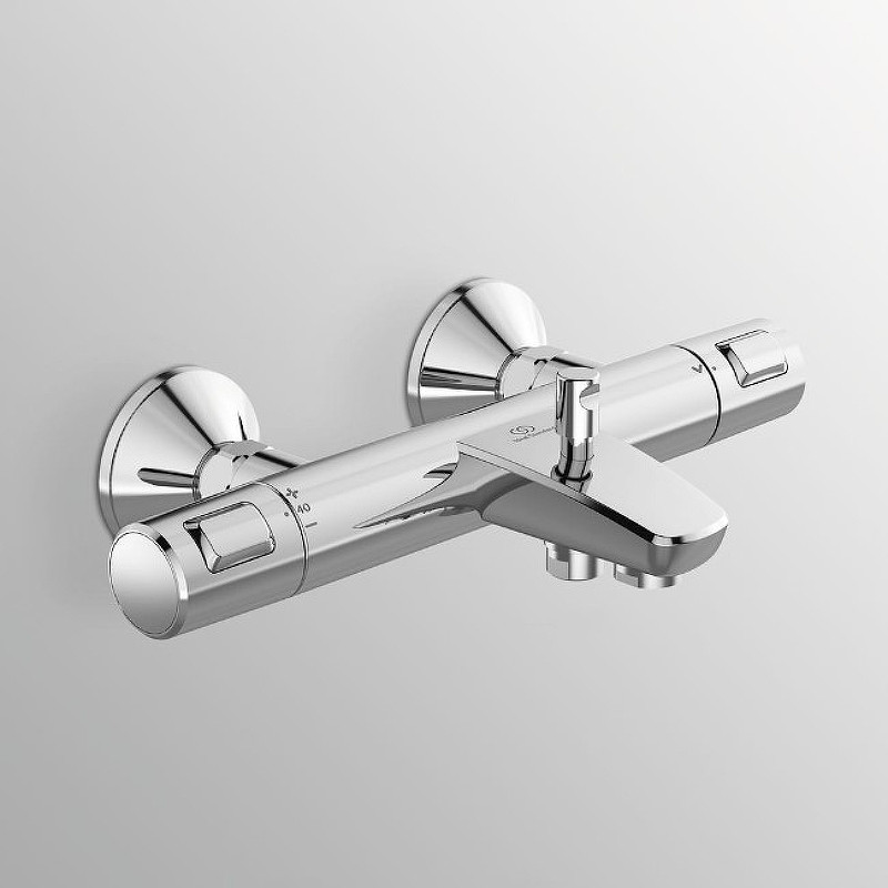 Смеситель для ванны Ideal Standard Ceratherm T25 A7206AA с термостатом Хром латунь на стену