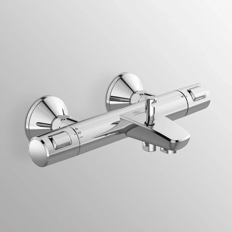 Смеситель для ванны Ideal Standard Ceratherm T25 A7206AA с термостатом Хром латунь на стену
