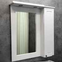 Зеркальный шкаф Comforty Палермо 80 00004139246 Белый глянец МДФ / ЛДСП, стекло