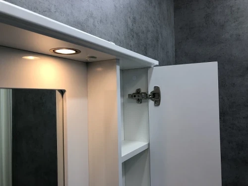 Зеркальный шкаф Comforty Палермо 80 00004139246 Белый глянец МДФ / ЛДСП, стекло