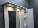 Зеркальный шкаф Comforty Палермо 80 00004139246 Белый глянец МДФ / ЛДСП, стекло