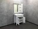 Зеркальный шкаф Comforty Палермо 80 00004139246 Белый глянец МДФ / ЛДСП, стекло