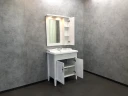 Зеркальный шкаф Comforty Палермо 80 00004139246 Белый глянец МДФ / ЛДСП, стекло