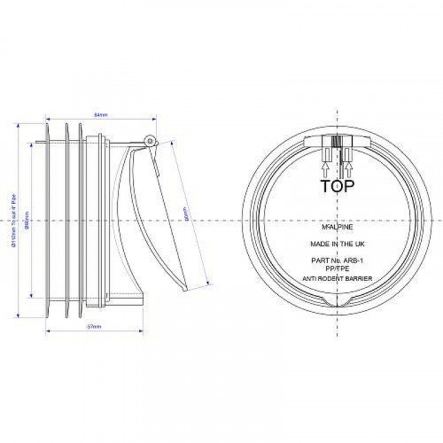 Манжета для унитаза McAlpine MRWC-ARB1 цвет Черный