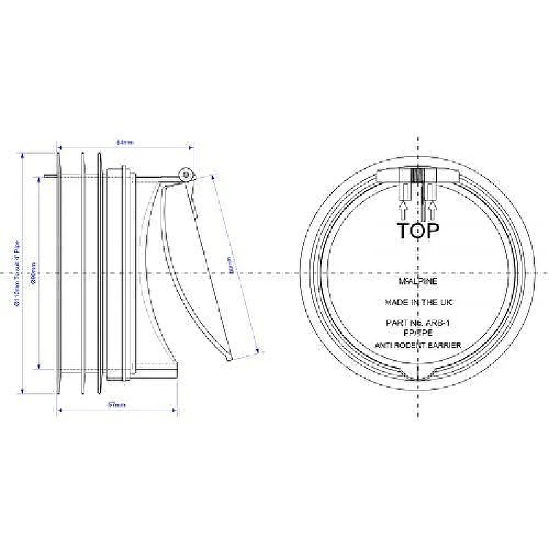 Манжета для унитаза McAlpine MRWC-ARB1 цвет Черный