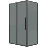 Душевой уголок Grossman Cosmo 100х80 120.K33.02.1080.21.10 профиль Черный матовый стекло тонированное