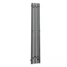 Электрический полотенцесушитель APEXTERMO Delta 1100x180 DL10113GF с крючками цвет Графит металлик