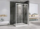 Душевой уголок Abber Sonnenstrand 100х85 AG07100-S85 профиль Хром стекло прозрачное