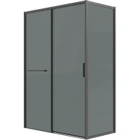 Душевой уголок Grossman Style 120х80 120.K33.05.1280.21.10 профиль Черный матовый стекло тонированное